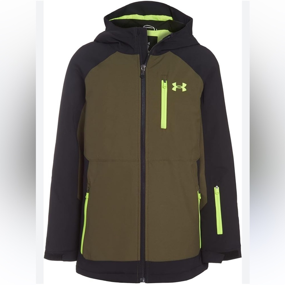 NWT Under Armour Storm Proof Kids Boys Youth Ski Jacket Coat Size M 10 12 - Picture 2 of 13